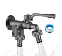 Rubinetto Acqua Da Esterno,Resistente Antigelo Controllo Preciso | Rubinetto Da Esterno A 2 Vie Per Irrigazione,Per Lavaggio Auto, Innaffiatura Fiori, Irrigazione, Proprietari Di Casa E Giardinieri