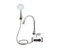 Rubinetto Acqua Elettrico Riscaldatore di acqua istantaneo Rubinetto Caldaia Riscaldamento Bagno Doccia con calda senza serbatoio Calore elettrico 220V(Shower lateral big)