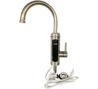 Rubinetto Acqua Elettrico Riscaldatore di acqua istantaneo Rubinetto Riscaldatori senza serbatoio Cucina dell'acqua calda Bagno Riscaldamento Elettrico 220v Guscio in acciaio inossidabile(Style two)