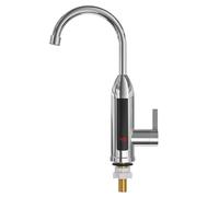 Rubinetto Acqua Elettrico Rubinetto for scaldabagno elettrico da cucina 3000W 220V for riscaldamento a freddo in acciaio inossidabile caldo istantaneo(Silver)
