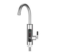 Rubinetto Acqua Elettrico Rubinetto for scaldabagno elettrico da cucina 3000W 220V for riscaldamento a freddo in acciaio inossidabile caldo istantaneo(Stainless Steel)