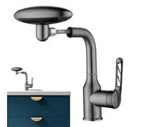 Rubinetto Acqua | Rubinetto Bagno Monocomando con Scolmatore Pop-Up,Design del Beccuccio Antigoccia con Rotazione 360° e 4 Modalità per Lavanderia, Camper, Bagno, Doccia