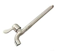 Rubinetto ad apertura rapida in acciaio inossidabile, funzionamento a chiave, resistente alle alte temperature, rubinetto dell'acqua esteso, per bagno (bocca netta 30 cm)