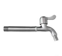 Rubinetto ad apertura rapida in acciaio inossidabile, funzionamento a chiave, resistente alle alte temperature, rubinetto dell'acqua esteso, per bagno (becco appuntito 20 cm)