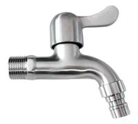 Rubinetto ad apertura rapida in acciaio inossidabile, funzionamento a chiave, resistente alle alte temperature, rubinetto dell'acqua esteso, per bagno (becco appuntito 10 cm)