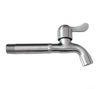 Rubinetto ad apertura rapida in acciaio inox, funzionamento a chiave, resistente alle alte temperature, rubinetto dell'acqua esteso, per bagno (bocca in rete da 16 cm)