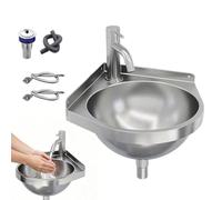Rubinetto angolare triangolare triangolare per lavabo per lavabo da | Lavabo per piccoli spazi da utilizzare in lavanderia e giardino, patio, appartamento, bagno e corridoio e