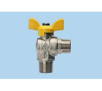 Rubinetto angolo a gas M/M con leva a farfalla 1/2"