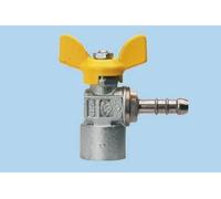 Rubinetto angolo F 1/2" a farfalla e con portagomma metano