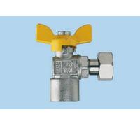 Rubinetto angolo gas F a farfalla e con GIRELLO 1/2"