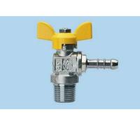 Rubinetto angolo M 1/2" a farfalla e con portagomma metano