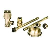 RUBINETTO ANGOLO OTTONE BRONZO CANNETTA CASSETTA WC SCARICO PORTA & BINI 516BR