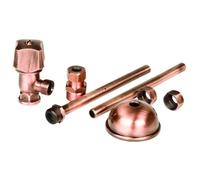 RUBINETTO ANGOLO OTTONE RAME CANNETTA CASSETTA WC SCARICO PORTA & BINI 516RA