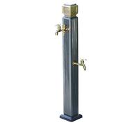 Rubinetto antigelo per esterni colonna d'acqua verticale con doppi rubinetti rubinetto da giardino montato a terra per fontana accessorio da giardino durevole e resistente alle intemperie