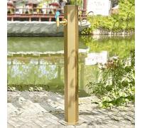 Rubinetto antigelo per esterni, colonna d'acqua verticale per giardino, con gancio in acciaio inox, rubinetto da giardino con pistola a spruzzo, 86 x 10,5 cm, design resistente alle intemperie
