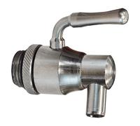 Rubinetto antigoccia inox con leva per contenitore botti olio 3/4' con beccuccio