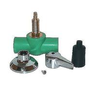 RUBINETTO ARRESTO + LEVA PPR A SALDARE VERDE MM 20 PZ 1