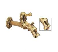 RUBINETTO ARTISTICO 1/2 IN OTTONE A LEVA ORO ANTICATO PER FONTANE