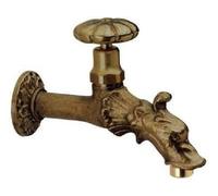 RUBINETTO ARTISTICO IN OTTONE A VITONE BRONZO ANTICATO