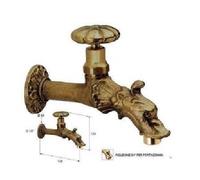 RUBINETTO ARTISTICO IN OTTONE A VITONE ORO ANTICATO