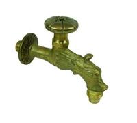 RUBINETTO ARTISTICO IN OTTONE A VITONE ORO ANTICATO M 1/2" FER 164382