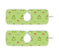 Rubinetto asciugatura Pad Stampato Lavello Splash Guard Liner Frog Snail | Cuscinetto protettivo antiscivolo per controsoffitto con anello per appenderlo, lavabile in lavatrice per cucina, bagno