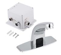 Rubinetto Automatico del Sensore a Infrarossi, Rubinetto Dell'acqua Fredda del Lavandino Rubinetti del Lavandino del Bagno Touchless con Scatola di Controllo per Mani Libere