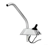 Rubinetto automatico per pompa da 12 V per tubo da 9 mm ID argento | Beccuccio oscillante in acciaio inossidabile, resistente, sicuro per acqua salata, design compatto, facile da installare