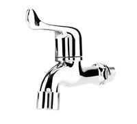 Rubinetto Bagno ABS con Impugnatura Singola, Rubinetto Lavanderia Acqua Fredda per Vasca da Bagno, Lavatrice e Giardino Esterno - Accessorio Bagno Facile da Installare