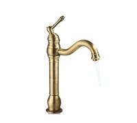 Rubinetto bagno Antique Brass Basin Faucet Bathroom Sink Single Handle With Hot Cold Water Standing Deck Mounted Lavatory Taps