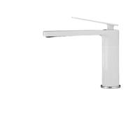 Rubinetto bagno Bathroom White/Gray Bronze Solid Brass Basin Sink Tall Faucet Single Handle Water Mixer Bath Tap High And Short(Color-1)