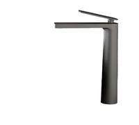 Rubinetto bagno Bathroom White/Gray Bronze Solid Brass Basin Sink Tall Faucet Single Handle Water Mixer Bath Tap High And Short(Color-8)