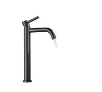 Rubinetto Bagno Black Basin Faucet Bathroom Washbasin Water Mixer Tap Hot Cold Sink Brushed Gold(Grey)