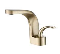Rubinetto bagno Brass Core Modern Bathroom Sink Faucet Gray Single Handle Deck Mounted Wash Basin Water Tap Hot And Cold Mixer(Red)
