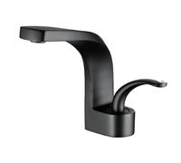 Rubinetto bagno Brass Core Modern Bathroom Sink Faucet Gray Single Handle Deck Mounted Wash Basin Water Tap Hot And Cold Mixer(WHITE)