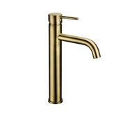 Rubinetto bagno Brushed Gold Basin Faucet Solid Brass Hot And Cold Water Mixer Sink Tap Deck Mounted Bathroom Taps(Light Grey)