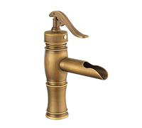Rubinetto Bagno Cascata, Nero Monocomando Ottone Rubinetto Bagno Lavabo Regolazione A Caldo E Freddo, Per Miscelatore Lavabo E Rubinetti Per Bidet, Valvola In Ceramica, Stile Antico