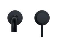 Rubinetto bagno Gloss White Bathroom Faucet Wall Mounted Mixer Sink Tap Wash Basin Single Handle Hot And Cold Water Bright(Color-3)