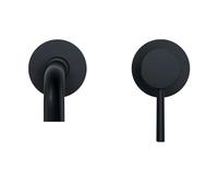 Rubinetto Bagno Gloss White Bathroom Faucet Wall Mounted Mixer Sink Tap Wash Basin Single Handle Hot And Cold Water Bright(Color-6)