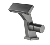 Rubinetto bagno Grey Brass Waterfall Bathroom Faucet With Single Handle Chrome Black Finish Hot Cold Crane Sink Mixer Tap(Color-5)