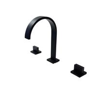 Rubinetto Bagno Lavabo Black Basin Faucets Brass Polished Chrome Deck Mounted Bathroom Sink 3 Hole Double Handle Hot And Cold Water Tap(COLOR-4)