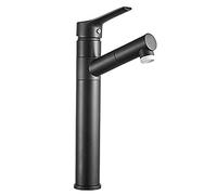 Rubinetto Bagno Lavabo con Doccetta Spruzzatore a Doppia 2 Funzione Miscelatore Lavabo e Rubinetti Lavabo Bagno con Doccetta Estraibile-nero_alto