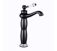 Rubinetto Bagno Lavabo Nero Monocomando Ottone Rubinetto Bagno, Regolazione A Caldo E Freddo, Per Miscelatore Lavabo E Rubinetti Per Bidet, Valvola In Ceramica, Stile Antico