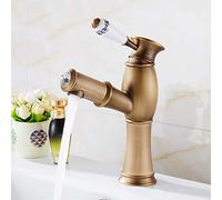 Rubinetto Bagno Lavabo, Rubinetto Bagno Con Doccetta Estraibile, Stile Antico Ottone Rubinetto Lavabo, Rubinetto Bidet Per Acqua Calda E Fredda Disponibile, Elegant Miscelatore Monocomando, Nero