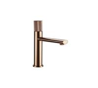 Rubinetto Bagno Lavabo Rubinetto Miscelatore Acqua Calda Fredda Montaggio Su Ponte Maniglia Singola Zigrinata Lavabo Monoforo Da Bagno Manopola Girevole Design(Rose Gold S)