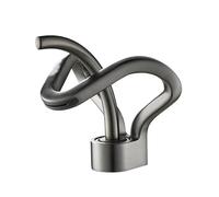 Rubinetto Bagno Lavabo Waterfall Creative Bathroom Basin Faucet Sink Deck Mounted Hot Cold Water Mixer Crane Brass Body Single Hole Taps Mixers(Gray short)