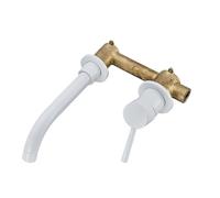 Rubinetto bagno Matte Black Basin Faucet Brass White Bathroom Sink Wall Mounted Mixer Tap Single Handle Vessel Water(Color-5)