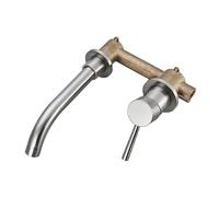 Rubinetto bagno Matte Black Basin Faucet Brass White Bathroom Sink Wall Mounted Mixer Tap Single Handle Vessel Water(Color-2)