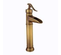 Rubinetto Bagno Miscelatore A Cascata Lavabo, Rubinetto Retrò Monocomando Nero Per Acqua Calda E Fredda, Rubinetto Per Lavabo Monoforo In Ottone, Adatto Per Wc E Bagno, Valvola In Ceramica
