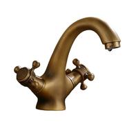 Rubinetto Bagno Rubinetti for lavabo Rubinetto for lavabo in ottone massiccio bronzo con doppia maniglia Rubinetto antico for cucina Bagno Miscelatore for lavabo(Antique)